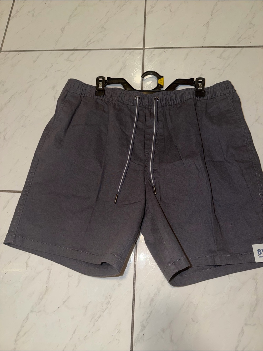 George Men's Gray Flat Front Shorts Size 38 NWT 8" Inseam
